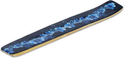Yajna Traditional-Handmade-Burner Wooden-Incense-Stick-Strip-Holder Ash-Catcher-Stand for-Aromatherapy-Meditation-Yoga (Meditation Time) 10 Inches, Pack of 1