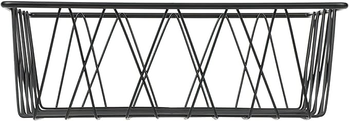 G.E.T. WB-1294-MG 12" x 9" Rectangular Wire Basket, 4" Tall, Metal