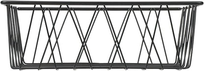 G.E.T. WB-1294-MG 12" x 9" Rectangular Wire Basket, 4" Tall, Metal