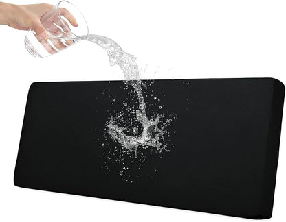 Easy-Going 100% Waterproof Sofa Seat Cushion Slipcovers Couch Cushion Cover Stretch Furniture Protector for Kids, Pets (Sofa Cushion, Black)