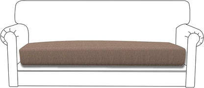 Easy-Going Stretch Cushion Cover Sofa Cushion Furniture Protector Sofa Seat Sofa slipcover Sofa Cover Soft Flexibility with Elastic Bottom(Sofa Cushion, Camel)