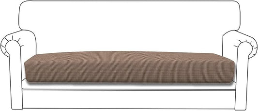 Easy-Going Stretch Cushion Cover Sofa Cushion Furniture Protector Sofa Seat Sofa slipcover Sofa Cover Soft Flexibility with Elastic Bottom(Sofa Cushion, Camel)