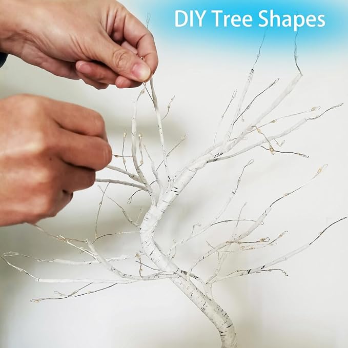 OTAVILEM Room Decor, 20" 108 LED Twinkling Tree Lamp, DIY Artificial Tree Lamp, Battery/USB Operated, Tabletop Bonsai Tree Light for Living Room Bedroom Christmas Home Gifts House Decor