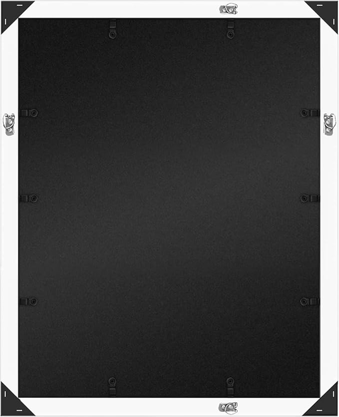 Americanflat 22x28 Poster Frame with Polished Plexiglass - White Picture Frame - Wide Photo Frames Made of Engineered Wood for Vertical or Horizontal Wall Display - Epic Collection - White