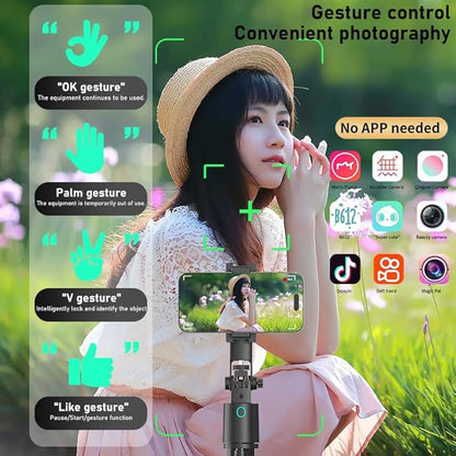 70" Tripod for Phone, Portable All in One Extendable Cell Phone Tripod Stand, Tall Travel Tripods for Recording Video Selfies Photo, with Wireless Remote Control for iPhone、Samsung、Android