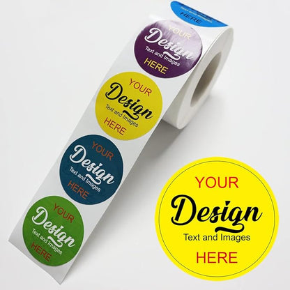 Custom Stickers Personalized Logo Sticker – Customized Business Labels with Any Design Name+ Image – Roll Packed – Fade Resistant,Multi Shapes,Sizes