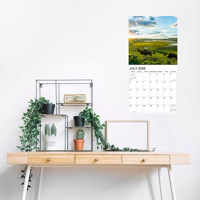 2026 Calendar for Wall, National Parks Calendar 2026-2027 from January 2026 - June 2027, 12" x 24" Opened 18 Months Calendar, Full Page Months Thick & Sturdy Paper for Gift Perfect Organizing