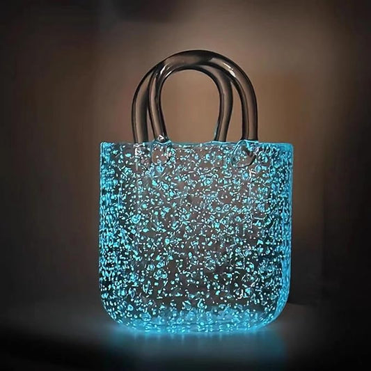 1pc Elegant Glow-in-The-Dark Glass Vase - Modern Minimalist Hydroponic Flower Decor