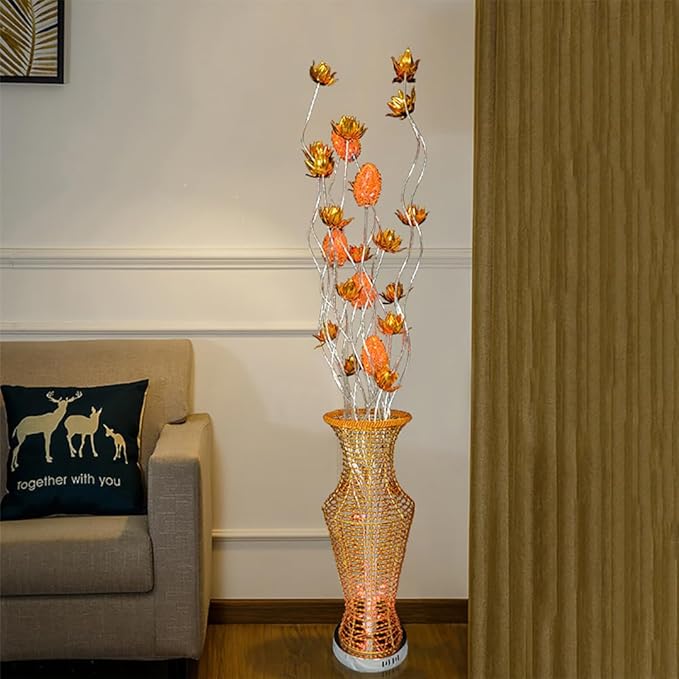 Nordic Modern Flower Floor Lamp Fashion Art Living Room Sofa Bedroom Wedding LED Originality Decorative Standing Light (Style 9)