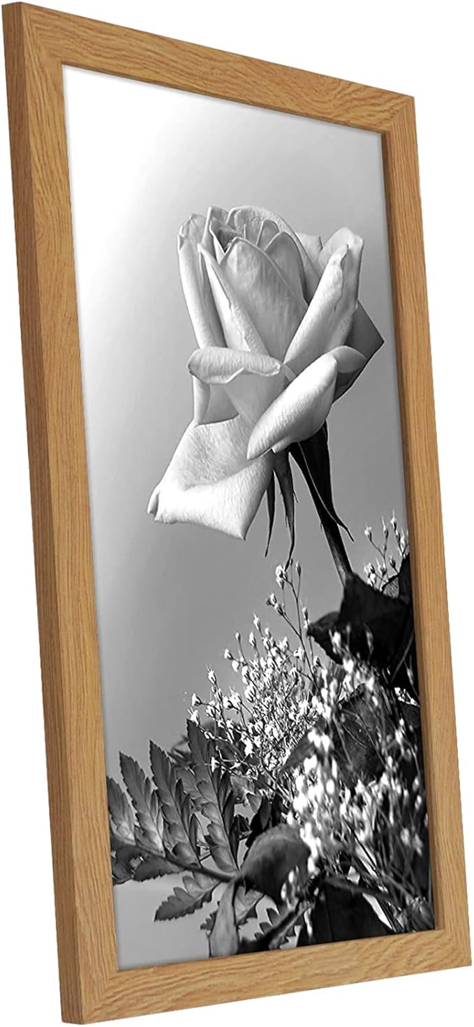Americanflat 12x18 Poster Frame with Polished Plexiglass - Wide Picture Frames Made of Engineered Wood for Vertical or Horizontal Wall Display - Epic Collection - Dark Oak