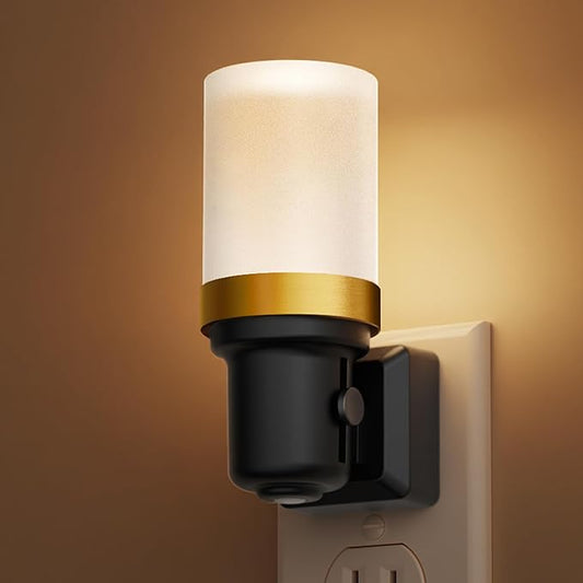 L LOHAS LED Night Light, Night Lights Plug into Wall, Dimmable Nightlight with Auto Light Sensor, 3000K Warm White 0-100LM, Plug in Night Light for Hallway Bedroom Bathroom
