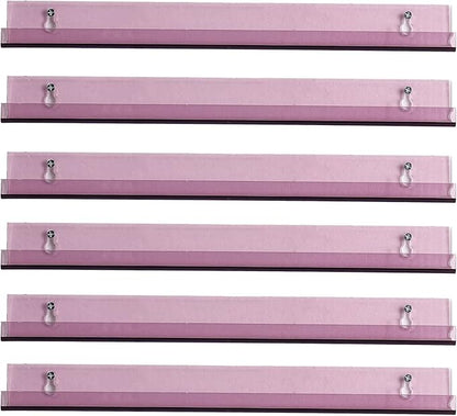 Sooyee 15 Inch Wall Shelves - Floating Shelf, Small Bookshelf for Kids Room, Hanging Shelves for Wall Storage, Toy Picture Ledge Display Shelf, 6 Pack, Violet