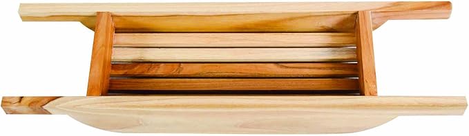 EcoDecors, 29 inch, Bath Tray for Tub, Bath Tub Tray Wood, Bathtub Table, Caddy for Bathtub in Natural Teak
