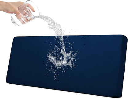 Easy-Going 100% Waterproof Oversized Sofa Seat Cushion Slipcovers Couch Cushion Cover Stretch Furniture Protector for Kids, Pets (Oversized Sofa Cushion, Navy)