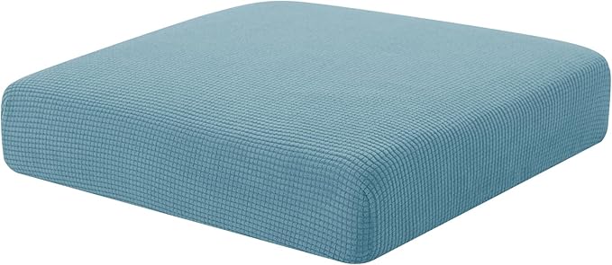 Hokway Stretch Couch Cushion Slipcovers Reversible Cushion Protector Slipcovers Sofa Cushion Protector Covers(Smokyblue, Small)