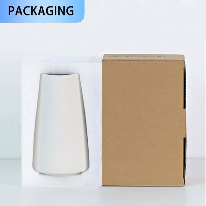 6'' White Ceramic Bud Vases Set of 1,Small Vases in Bulk for Flowers,Modern for Floral and Pampas Grass,Mini Vases for Centerpieces,Boho for Wedding,Party,Table Home Decor
