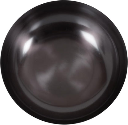 Kate and Laurel Rooks Ribbed Decorative Metal Bowl, 12 Inch Diameter, Gray Gunmetal, Modern Raised Fruit Bowl for Kitchen Counter or Use as a Key Bowl for an Entryway Table
