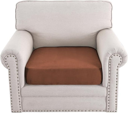 H.VERSAILTEX Suede Arm Chair Covers Stretch Couch Cushion Covers Thick Soft Chair Covers Armchair Couch Cover for Sectional Sofa Covers for Pets Washable(1 Piece Chair Cover, Vintage Clay)