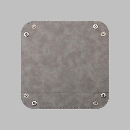 siduater Valet Tray Desktop Storage Organizer – Vegan Leather Catchall Bedside Vanity Tray Nightstand Caddy Holder for Remote Controller, Watch, Keys, Phone, Wallet, Coin, Jewelry, Stone Gray