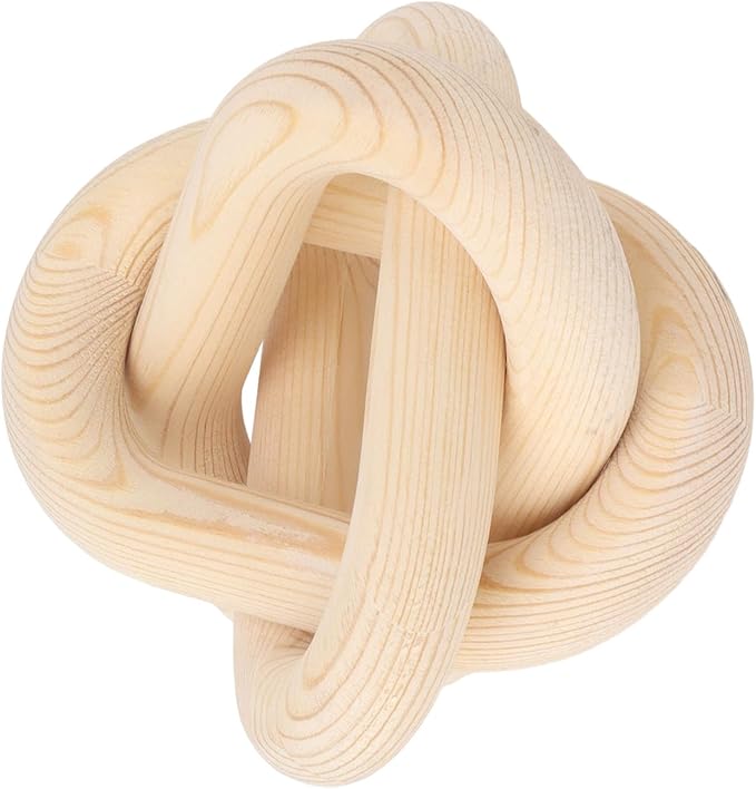Pongnas Decorative Wood Chain Links for Home Dcor - Rustic Links for Living Room, Coffee Shop & More in Elegant (Light Brown)
