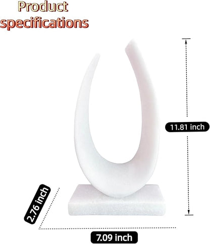 Abstract Sculpture - Modern Imitation Marble Style Arc Ornaments, Minimalist Art Home Decoration, Suitable for Living Room, Office, Bedroom Furnishings