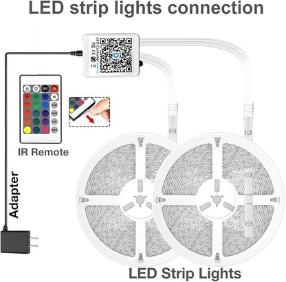 DAYBETTER Smart RGB Led Strip Lights, 150ft Led Lights for Bedroom with App Control, Multicolor Changing Led Light Strips Apply for Home Decor, Living Room, Kitchen, Home Party Decoration