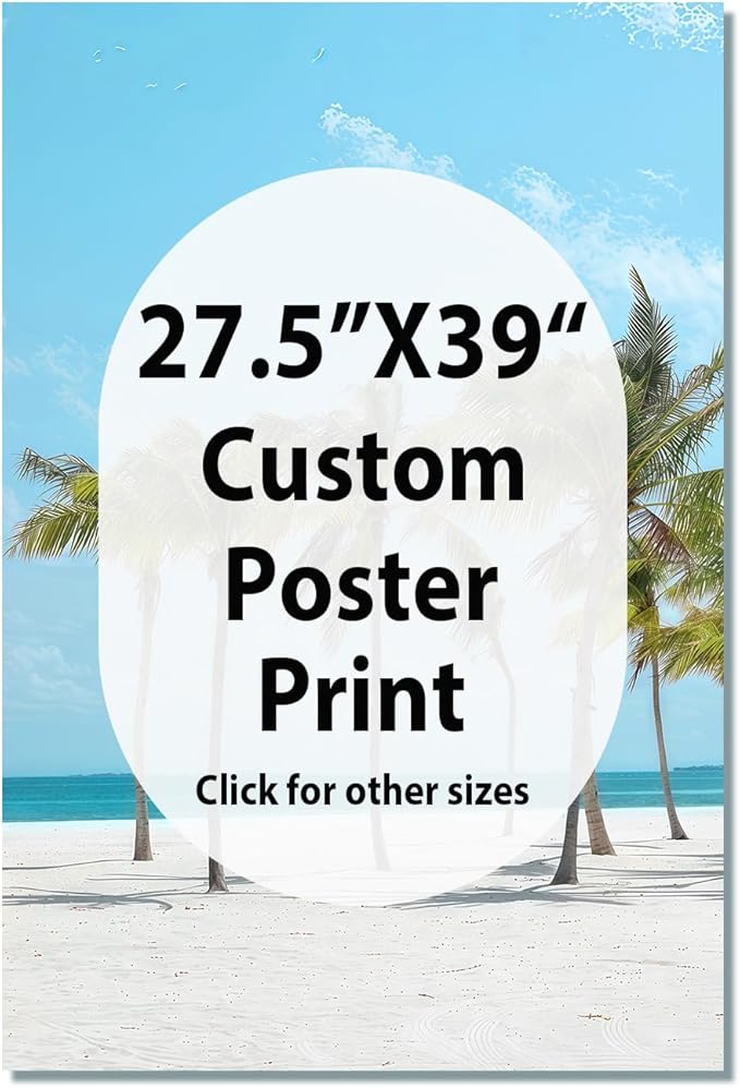 JIMUJIA Custom Canvas Art Print 27.5"x39" - Unframed Artwork, Personalized Wall Decor, Customizable Photo, Custom Portrait, Office, Living Room, Bedroom Wall Art(27.5×39in,Unframe)