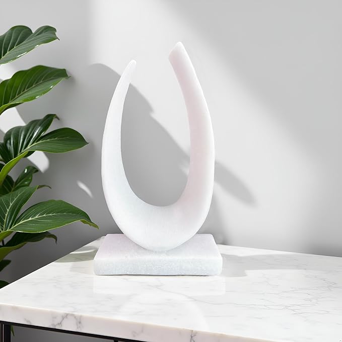Abstract Sculpture - Modern Imitation Marble Style Arc Ornaments, Minimalist Art Home Decoration, Suitable for Living Room, Office, Bedroom Furnishings