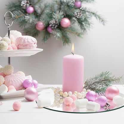 19 Pcs Mirror Centerpieces for Tables, Acrylic Round Small Mirror Trays Decoration Candle Plate Mirrors for Wedding Table Centerpiece Baby Shower Christmas Party Decor and Crafts (6inch/15cm)