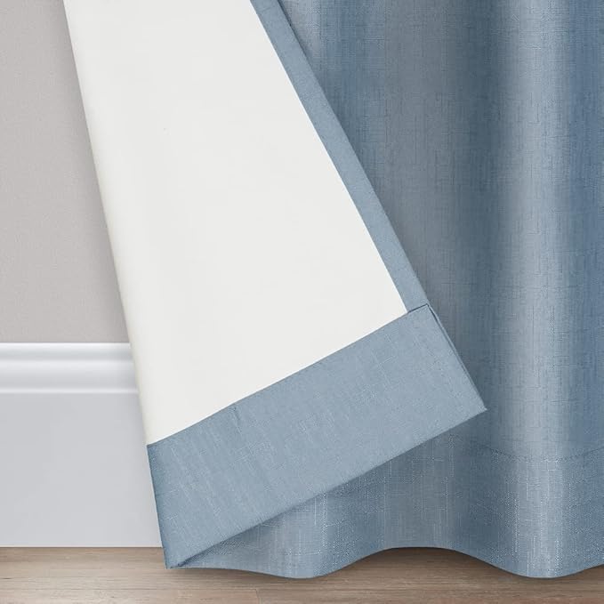 ECLIPSE Kendall Modern Blackout Thermal Rod Pocket Window Curtain for Bedroom or Living Room (1 Panel), 42" x 54", Slate