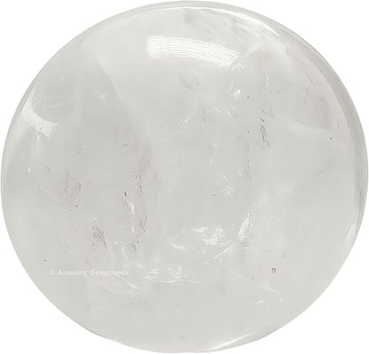Amazing Gemstone Clear Quartz Crystal Ball with Stand - 1.5 Inches Crystal Sphere Meditation Balls for Witchcraft and Decorative Balls