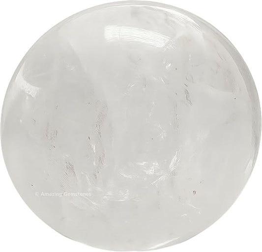 Amazing Gemstone Clear Quartz Crystal Ball with Stand - 1.5 Inches Crystal Sphere Meditation Balls for Witchcraft and Decorative Balls