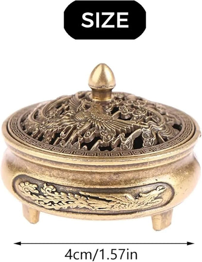 2 PCS Classics Incense Burner Holder for Cones & Sticks - Traditional Mini Ceramic Aromatherapy Incense Cone Holder with Detachable Tray, Decorative Zen Home Office Decor