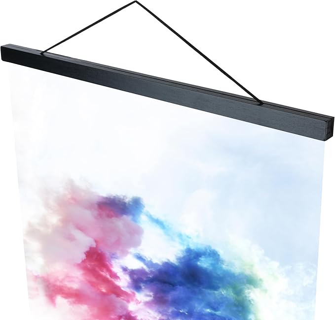 Medog Magnetic Poster Hanger Frame, 12x18 12x16 12x20 12x24 12x36 Poster Frame,For Magnet Canvas Print Poster Hanging Kit,Black,1 Pack