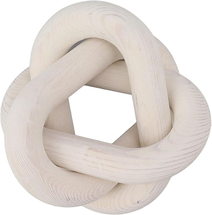 Pongnas Decorative Wood Chain Links for Home Dcor - Rustic Links for Living Room, Coffee Shop & More in Elegant (White)