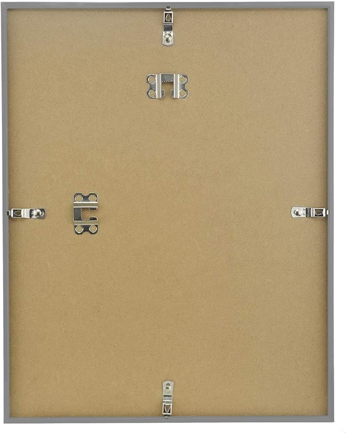 Americanflat 11x14 Picture Frame with Shatter-Resistant Glass - Use as 8x10 Frame with Mat or Display 11x14 Photo Without Mat - Streamline Collection - Thin Border Picture Frames for Wall - Grey