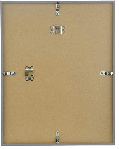 Americanflat 11x14 Picture Frame with Shatter-Resistant Glass - Use as 8x10 Frame with Mat or Display 11x14 Photo Without Mat - Streamline Collection - Thin Border Picture Frames for Wall - Grey