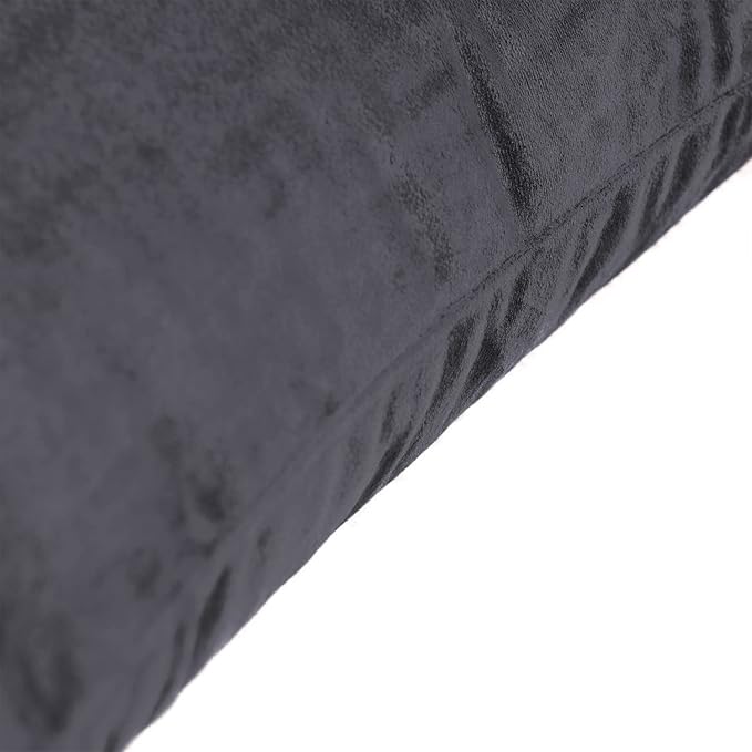 FY FIBER HOUSE Pack of 2 Velvet Throw Pillow Covers Decorative Pillowcase Soft Solid Cushion Cover, 20 x 20 Inch, Grey