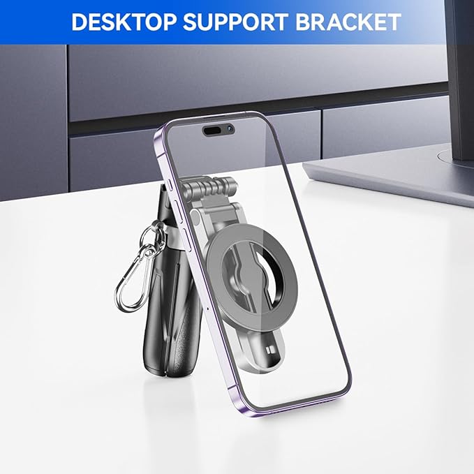 Magnetic Tripod for iPhone with Remote Control,4-in-1 Portable Selfie Stick with Extendable Stand,Phone Travel Tripod for Phone 17 16 15 14 13 12 Pro Max Mini
