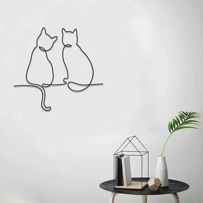 Matani Metal Dog Wall Art | Metal Decor | Minimalist Room & Living Room Wall Decor (Sleeping Labrador, Cats)