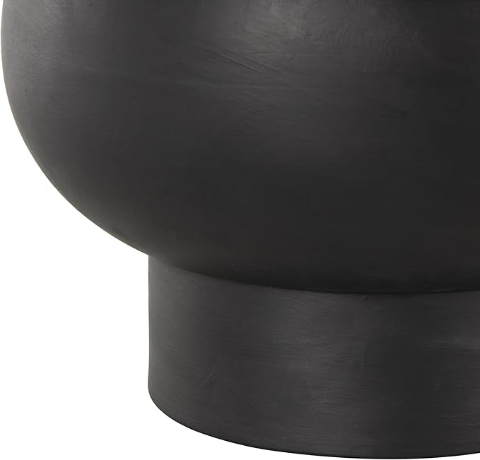 Deco 79 Ceramic Abstract Decorative Vase Floral Inspired Centerpiece Vase, Flower Vase for Home Decoration 12" x 12" x 9", Black