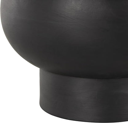 Deco 79 Ceramic Abstract Decorative Vase Floral Inspired Centerpiece Vase, Flower Vase for Home Decoration 12" x 12" x 9", Black
