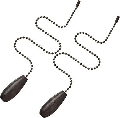 8 Pieces Ceiling Fan Pull Chains Extender Wooden Pendant Pull Chain Extension for Ceiling Light Lamp Fan(Coffee)