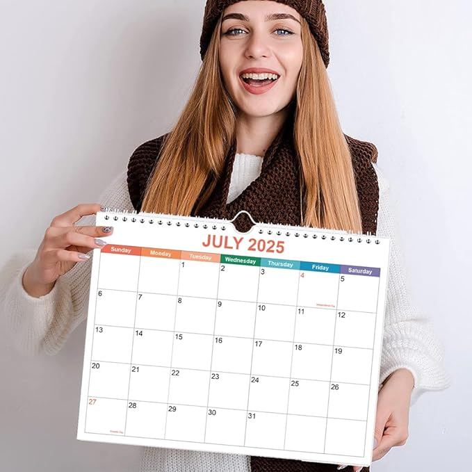 Calendar 2026, Wall Calendar 2026-2027 from January 2026 - June 2027, 18 Months Calendar with Premium Paper, Twin-Wire Binding & Hanging Hook, 8.5" x 11", Colorful