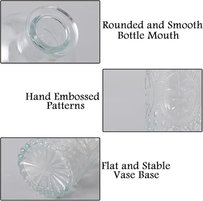Bud Vases in Bulk 30, Clear Glass Bud Vases for Centerpieces, Small Vase for Flowers, Mini Vintage Flower Vase for Centerpieces, Wedding Table Decor, Home Decor