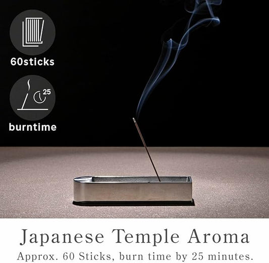Kyoto Agarwood Incense Sticks - Japanese Temple Aroma, Ideal for Relaxation & Meditation, Approx. 60 Sticks (0.044 Pounds) - Premium Quality Incense for Spiritual & Home Use Nagomikobo