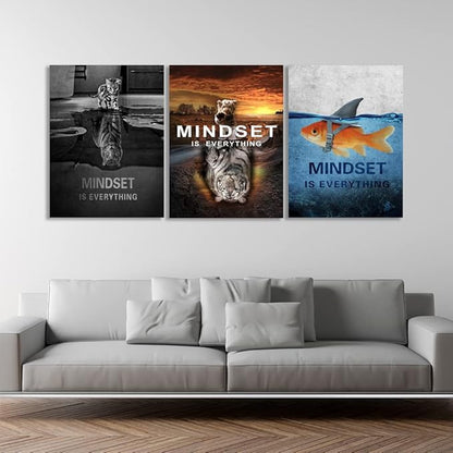 Success Wall Painting Inspirational Wall Art Office Wall Decor Motivational Wall Art Canvas Black Poster Positive Inspirational Framed Artwork Prints Picture for Living Room Office [48''W x 24''H]