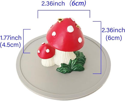 Mushroom Incense Holder for Sticks, Cute Mushroom Incense Burner Dual Sizes Holes for Sticks, Statue Christmas Home Decorations, Unique Gift for Women Men
