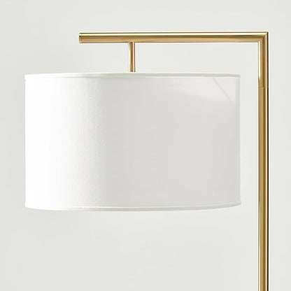 Brightech Montage Modern Floor lamp, LED Floor Lamp for Living Rooms & Offices - Tall Standing Lamp for Bedroom Reading - Corner Pole Lamp for Contemporary Home Decor - Gold, Antique Brass