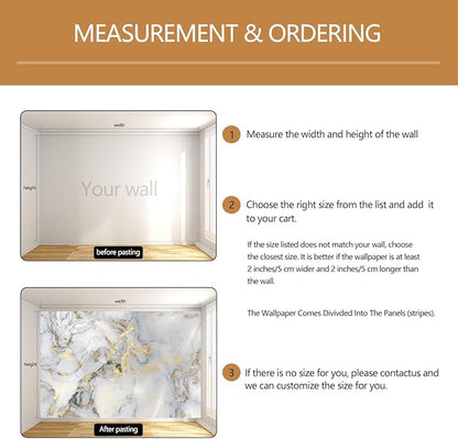 Abstract Marble Wallpaper Gold Art Textured Wall Mural Office Living Room（Not Peel and Stick）